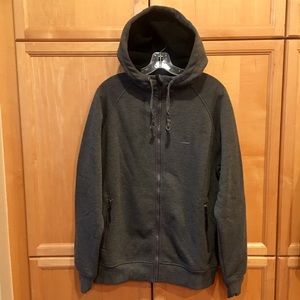 Empyre Dark Grey, Zipped, Fleece-lined Hoodie